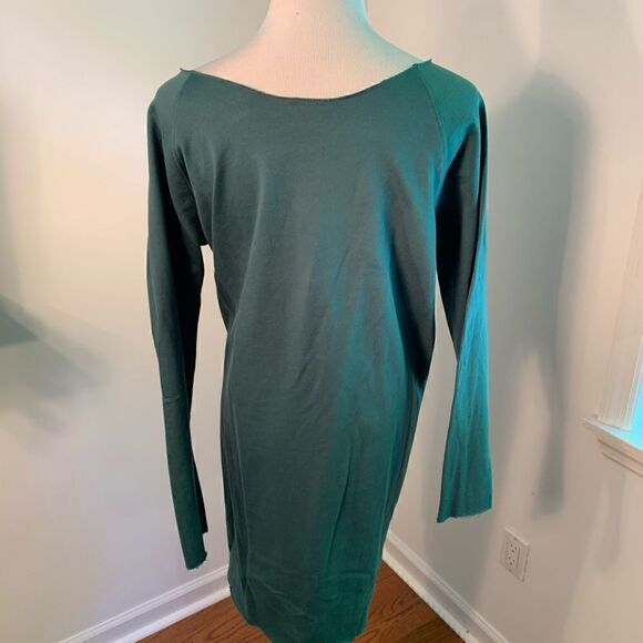 ASOS Green 80s Style Sweatshirt Dress Sz 12/Large - Picture 2 of 6